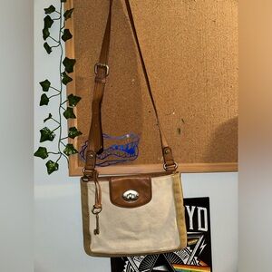 Vintage fossil saddle bag